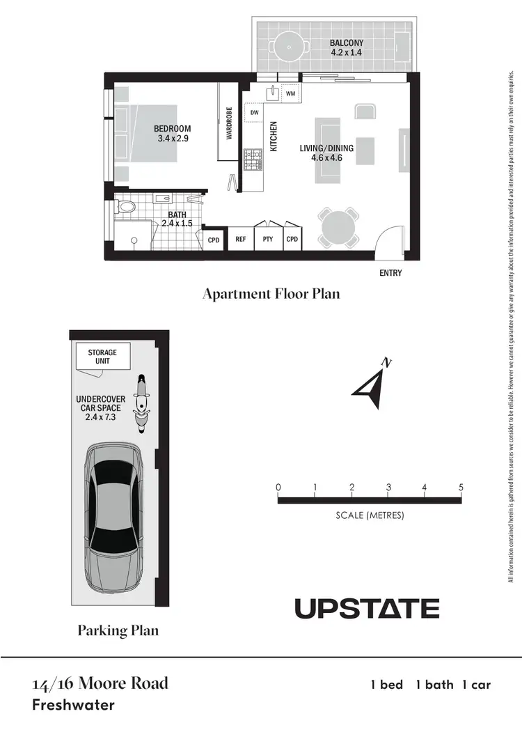 Floorplan of Homely unit listing, 14/16 Moore Road, Freshwater NSW 2096