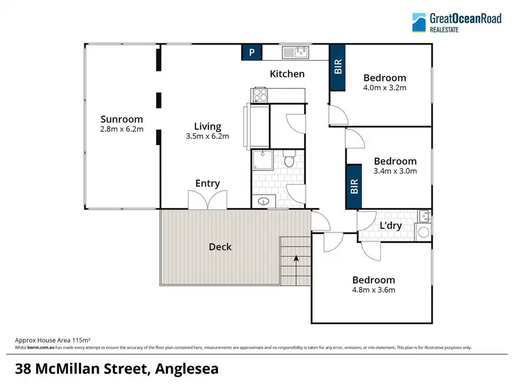 Floorplan of Homely house listing, 38 McMillan Street, Anglesea VIC 3230