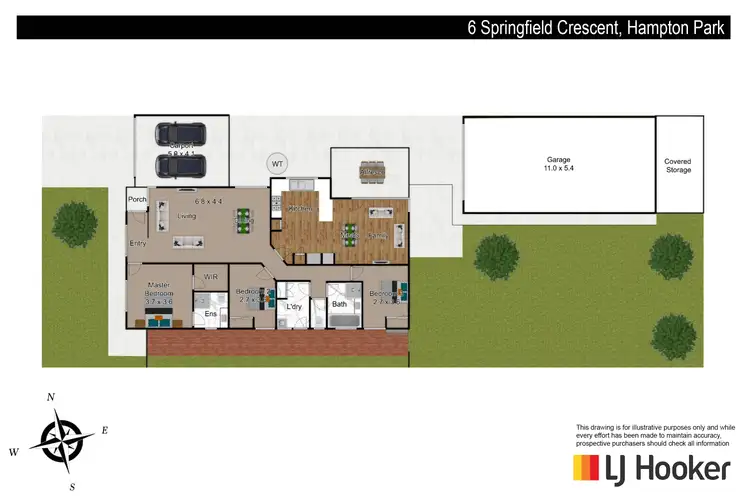 Floorplan of Homely house listing, 6 Springfield Crescent, Hampton Park VIC 3976