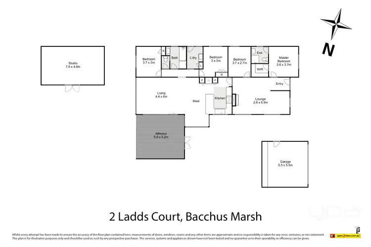 Floorplan of Homely house listing, 2 Ladds Court, Bacchus Marsh VIC 3340