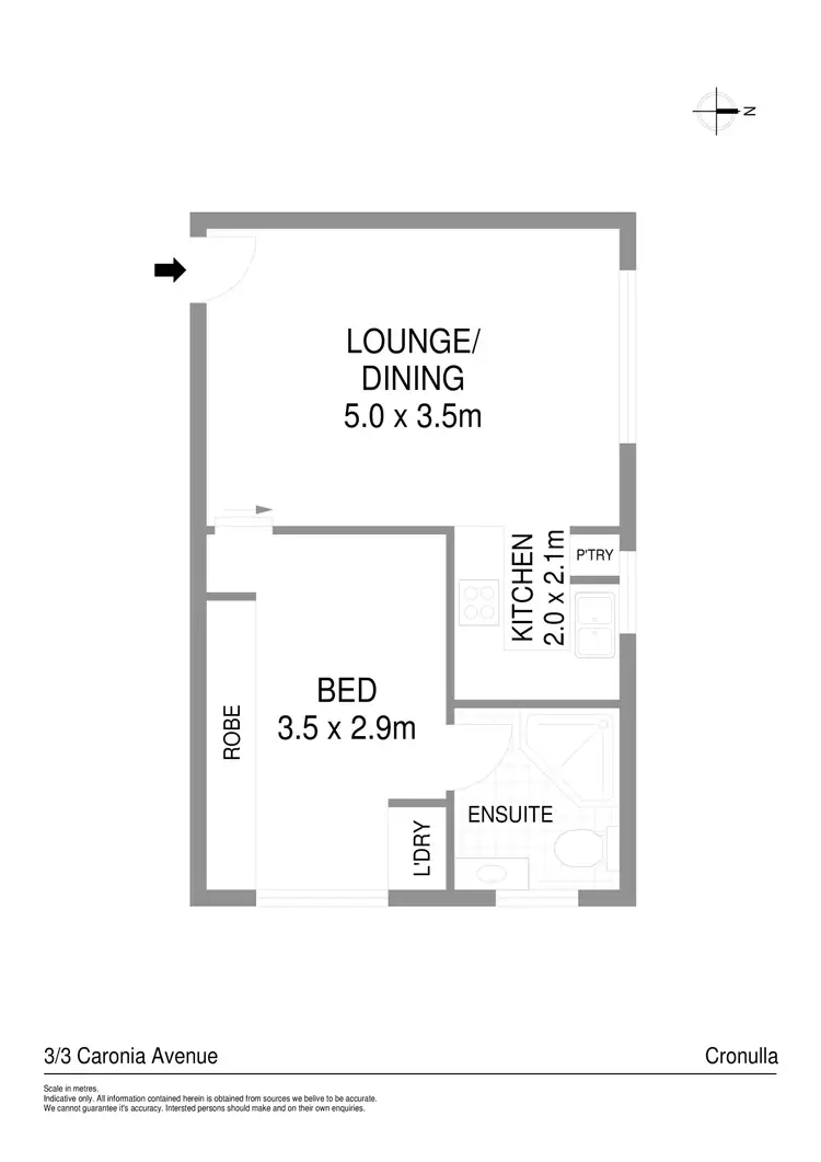 Floorplan of Homely apartment listing, 3/3 Caronia Avenue, Cronulla NSW 2230