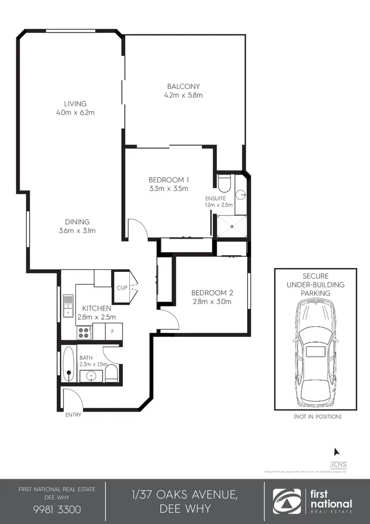 Floorplan of Homely apartment listing, 1/37 Oaks Avenue, Dee Why NSW 2099