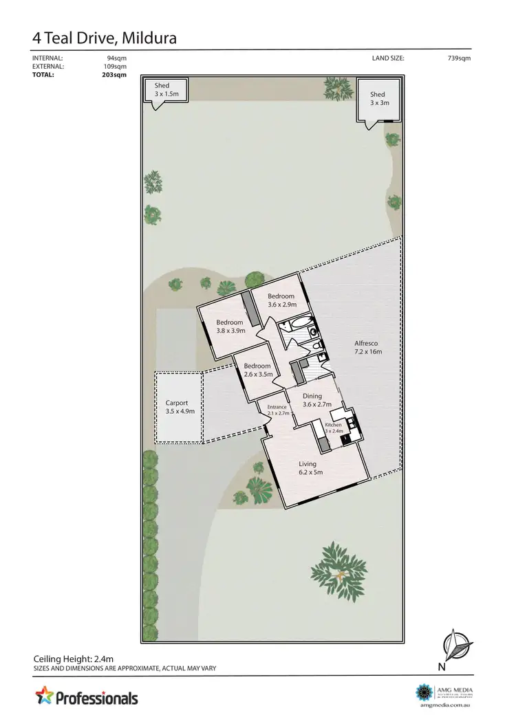 Floorplan of Homely house listing, 4 Teal Drive, Mildura VIC 3500