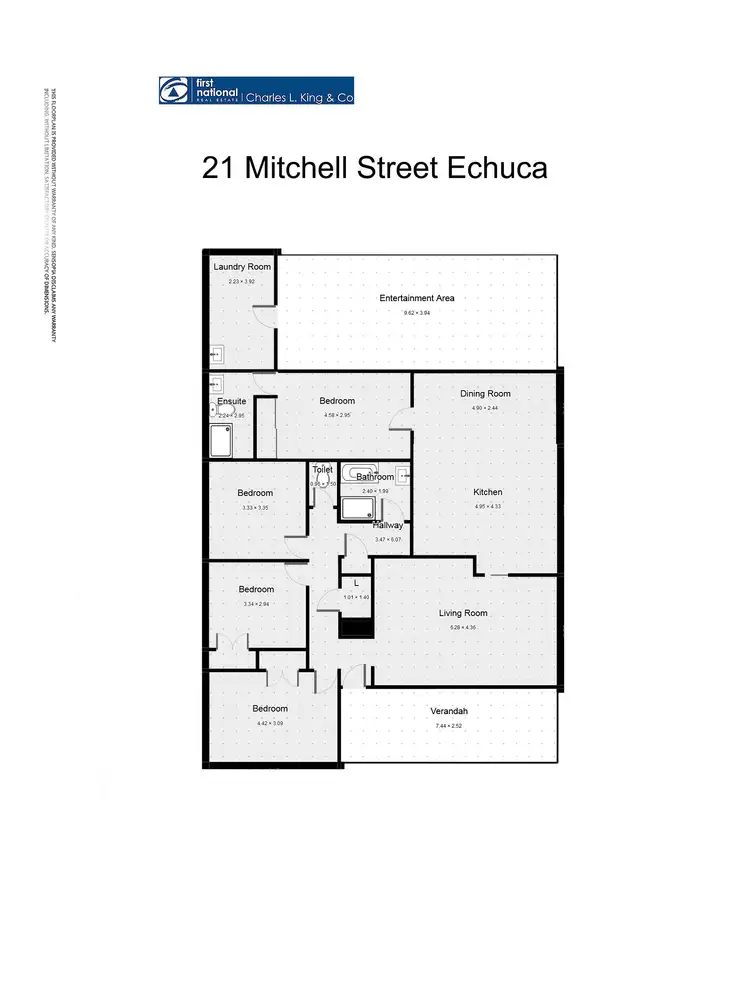 Floorplan of Homely house listing, 21 Mitchell Street, Echuca VIC 3564