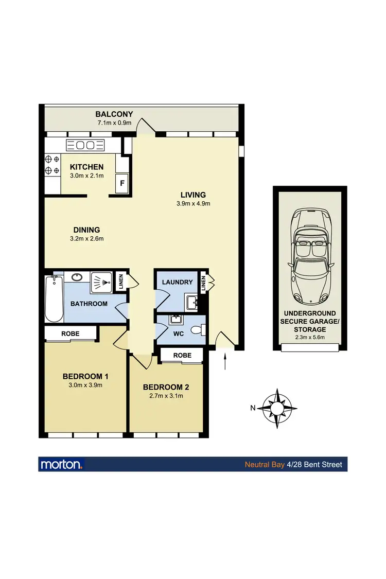 Floorplan of Homely apartment listing, 4/28 Bent Street, Neutral Bay NSW 2089