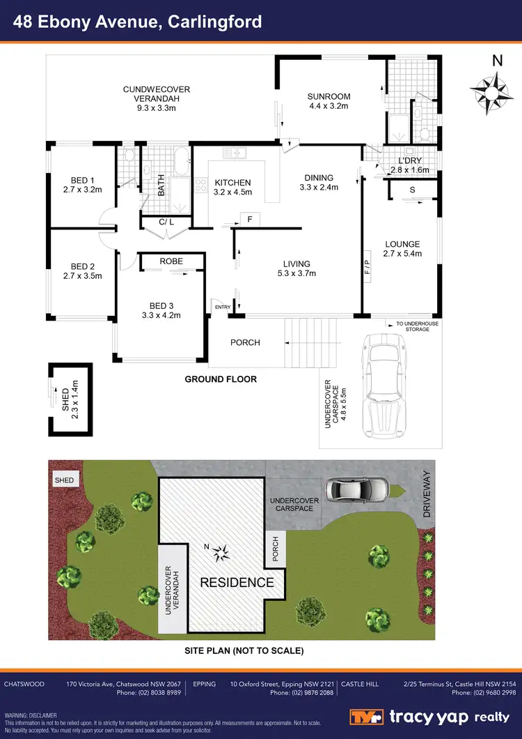 Floorplan of Homely house listing, 48 Ebony Avenue, Carlingford NSW 2118