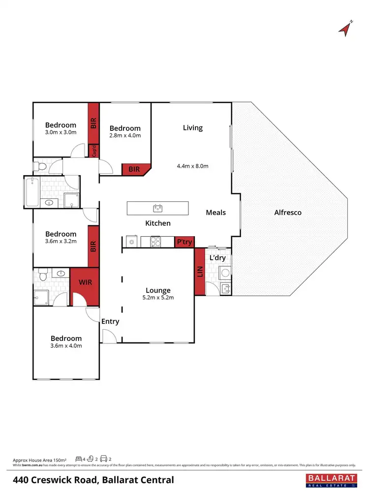 Floorplan of Homely house listing, 440 Creswick Road, Ballarat Central VIC 3350