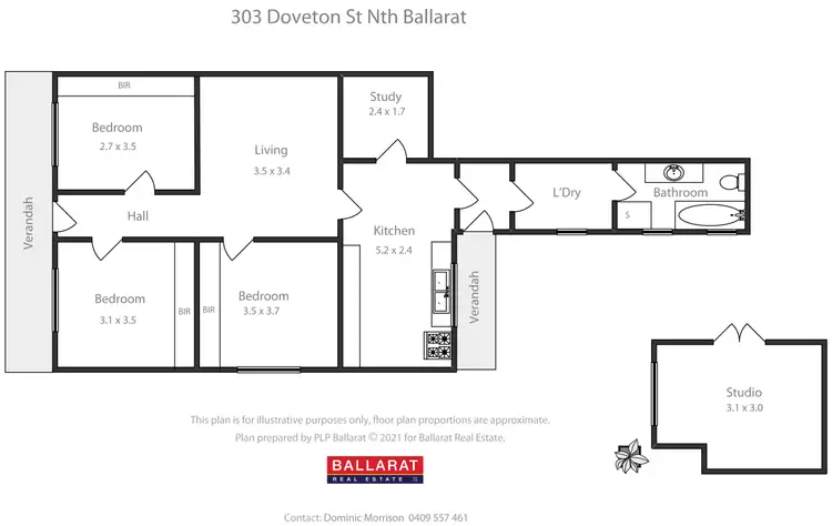 Floorplan of Homely house listing, 303 Doveton Street North, Soldiers Hill VIC 3350