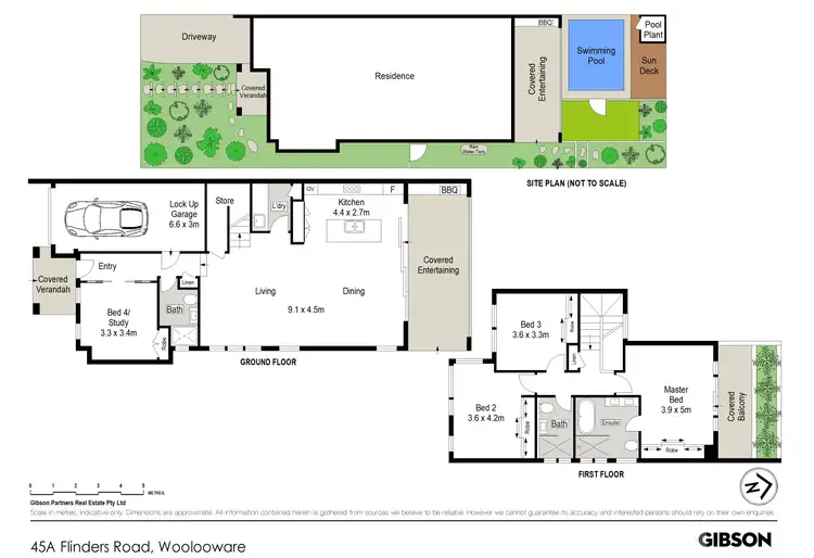 Floorplan of Homely semi-detached listing, 45A Flinders Road, Cronulla NSW 2230