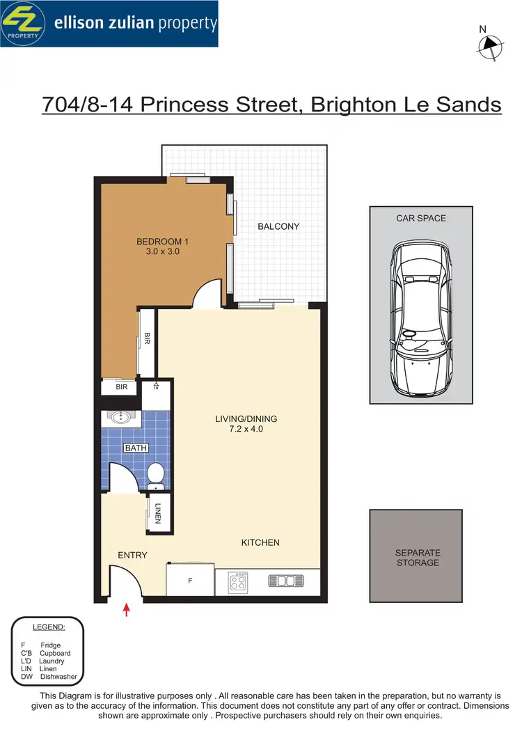 Floorplan of Homely apartment listing, 704/8 Princess Street, Brighton-Le-Sands NSW 2216