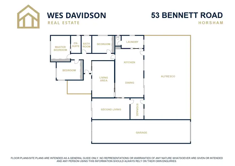 Floorplan of Homely house listing, 53 Bennett Road, Horsham VIC 3400