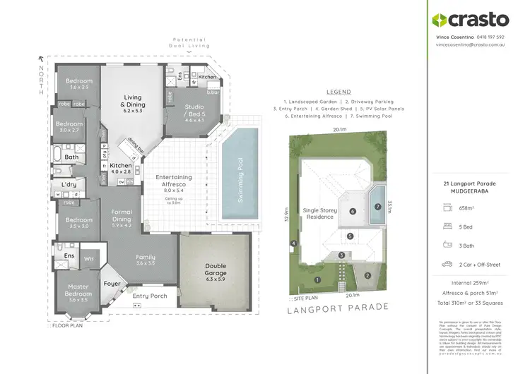 Floorplan of Homely house listing, 21 Langport Parade, Mudgeeraba QLD 4213