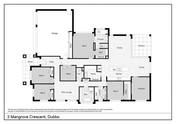 Floorplan of Homely house listing, 3 Mangrove Crescent, Dubbo NSW 2830