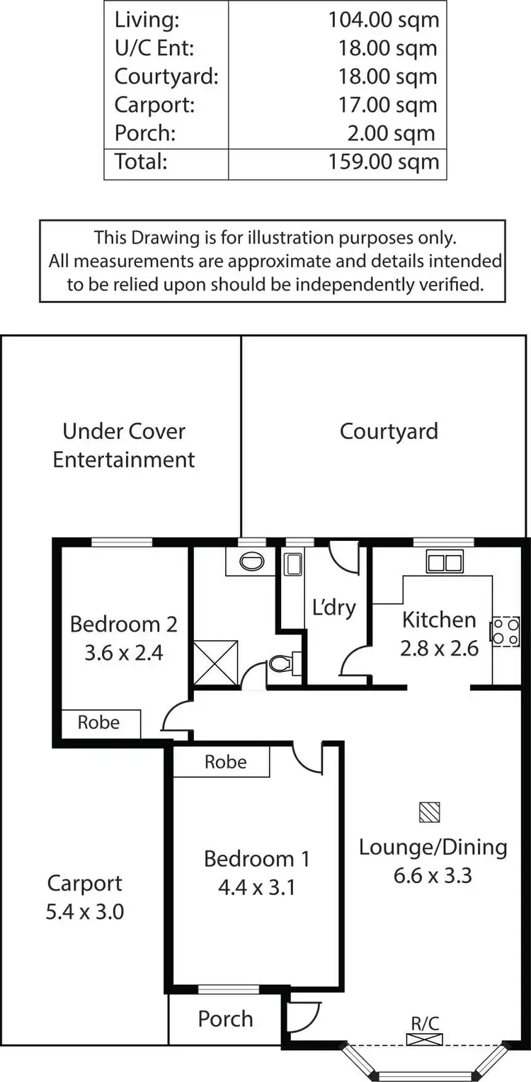 Floorplan of Homely unit listing, 2/15 East Terrace, Kensington Gardens SA 5068