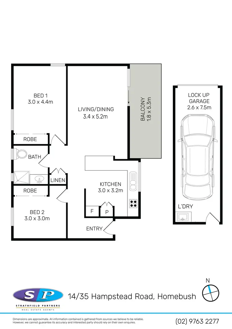 Floorplan of Homely apartment listing, 14/35 Hampstead Road, Homebush West NSW 2140