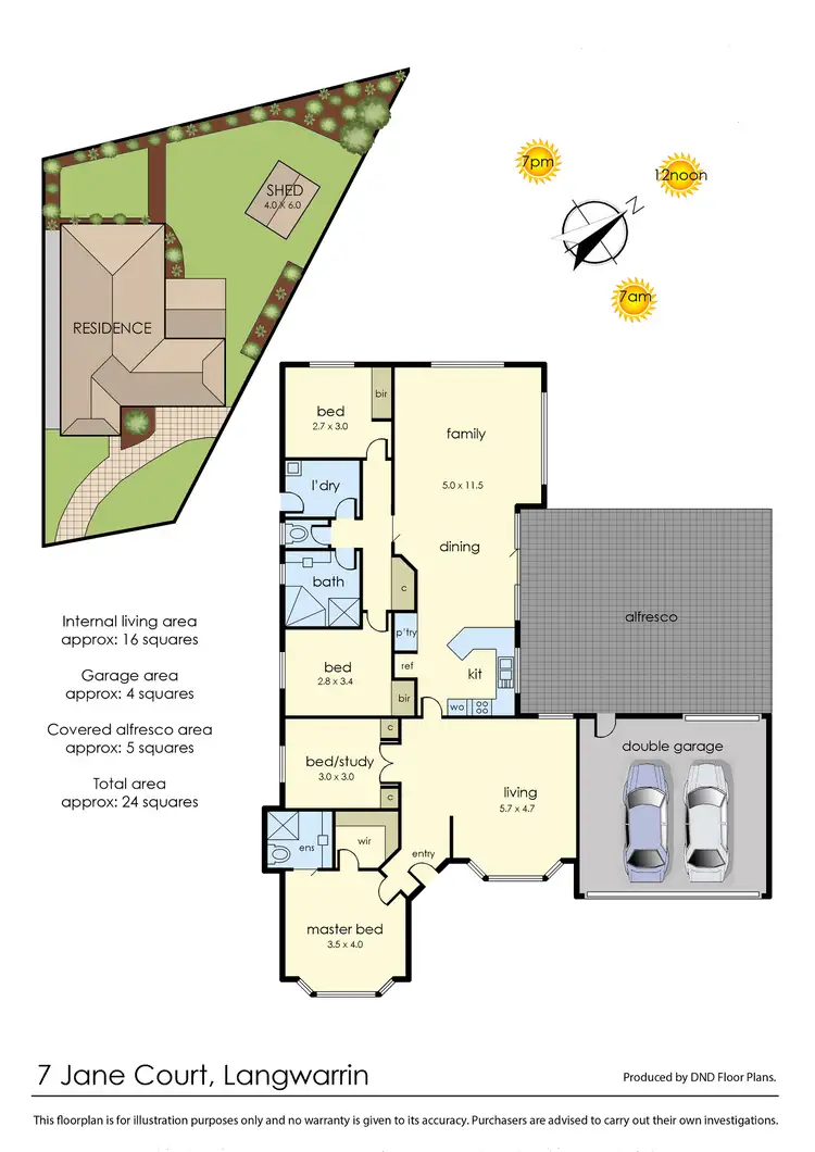 Floorplan of Homely house listing, 7 Jane Court, Langwarrin VIC 3910