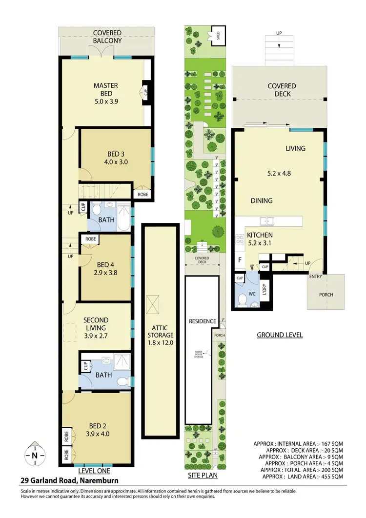 Floorplan of Homely semi-detached listing, 29 Garland Road, Naremburn NSW 2065