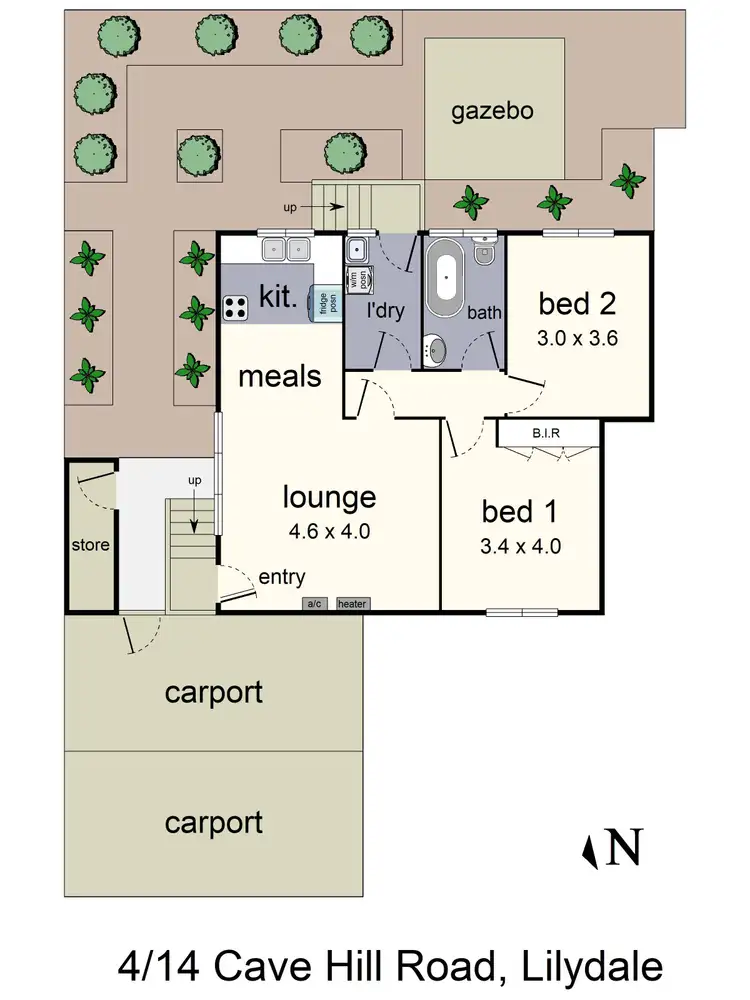 Floorplan of Homely unit listing, 4/14 Cave Hill Road, Lilydale VIC 3140