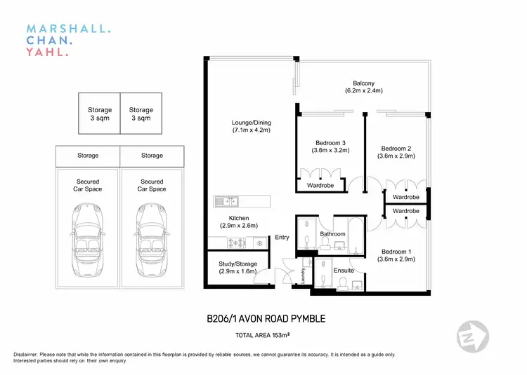 Floorplan of Homely apartment listing, B206/1 Avon Road, Pymble NSW 2073