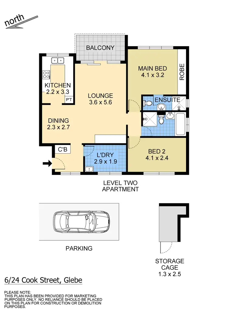 Floorplan of Homely apartment listing, 6/24 Cook Street, Glebe NSW 2037