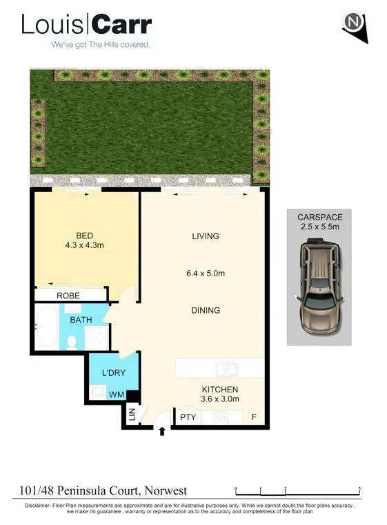 Floorplan of Homely apartment listing, 101/48 Peninsula Way, Norwest NSW 2153