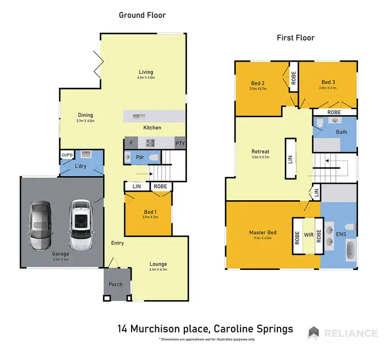 Floorplan of Homely house listing, 14 Murchison Place, Caroline Springs VIC 3023