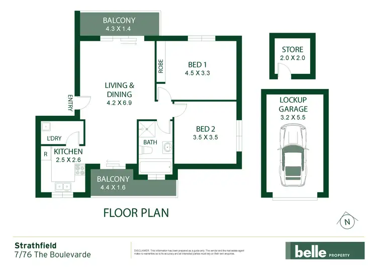 Floorplan of Homely apartment listing, 7/76 The Boulevarde, Strathfield NSW 2135