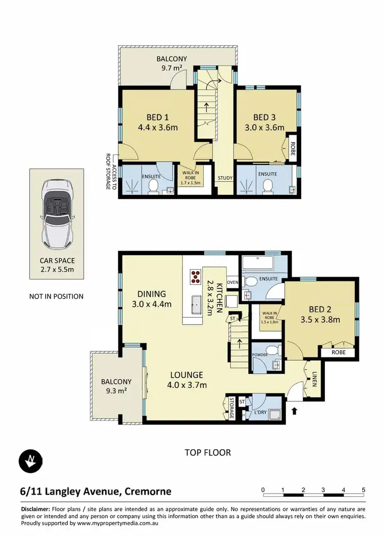 Floorplan of Homely apartment listing, 6/11 Langley Avenue, Cremorne NSW 2090