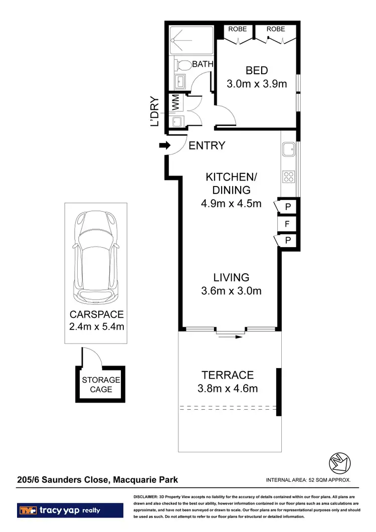 Floorplan of Homely apartment listing, 205/6 Saunders Close, Macquarie Park NSW 2113