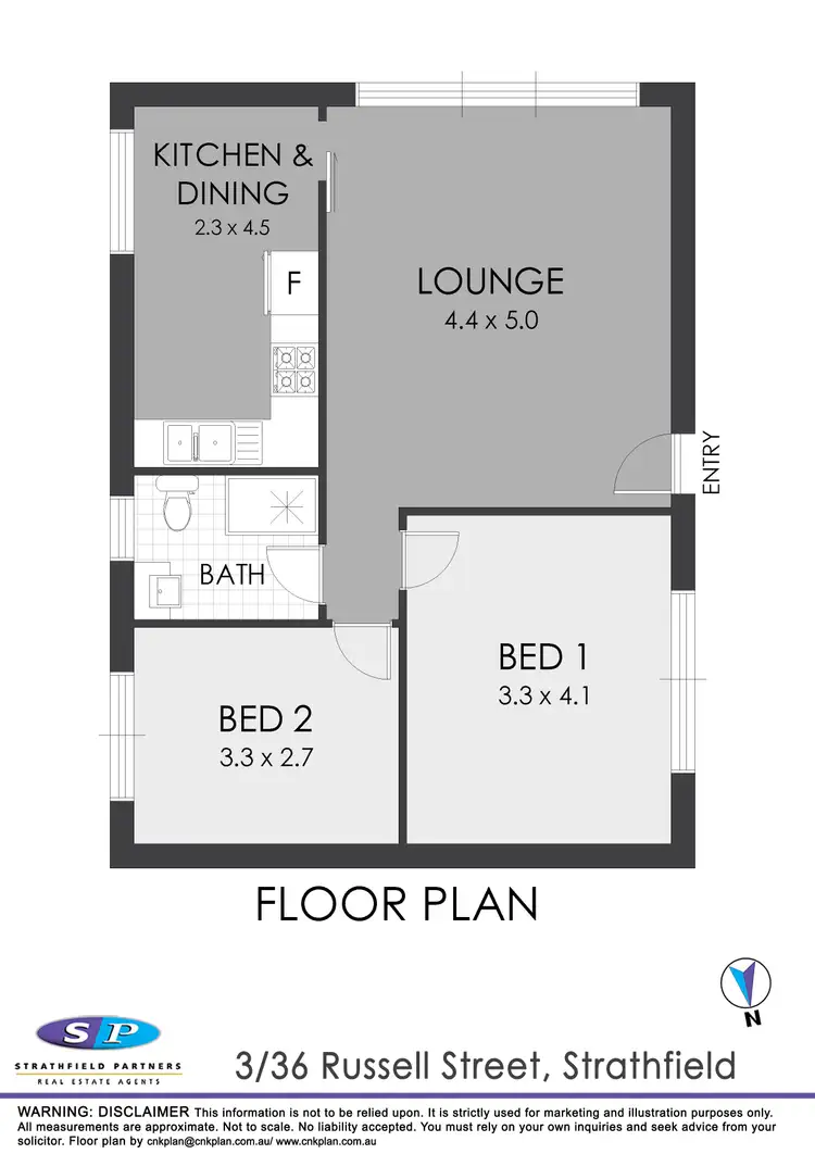 Floorplan of Homely unit listing, 3/36 Russell Street, Strathfield NSW 2135
