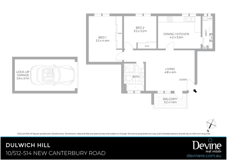 Floorplan of Homely apartment listing, 10/512-514 New Canterbury Road, Dulwich Hill NSW 2203