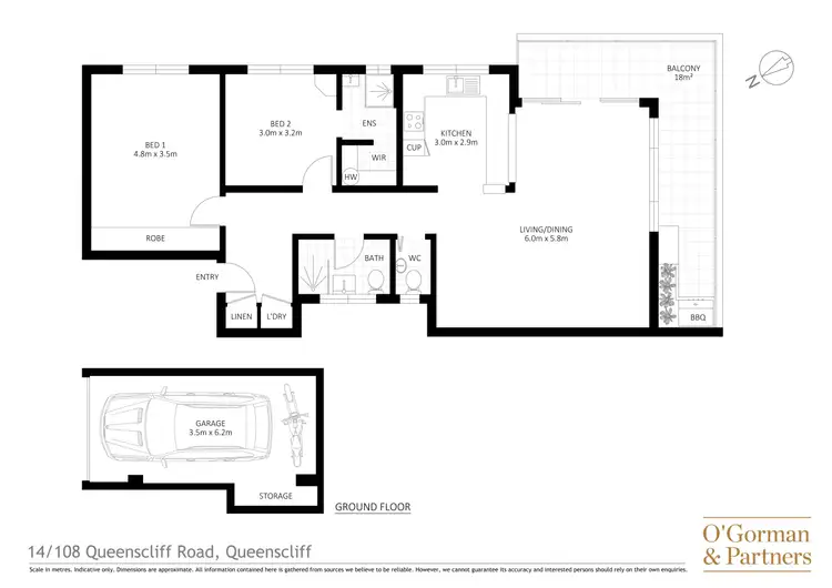 Floorplan of Homely apartment listing, 14/108 Queenscliff Road, Queenscliff NSW 2096