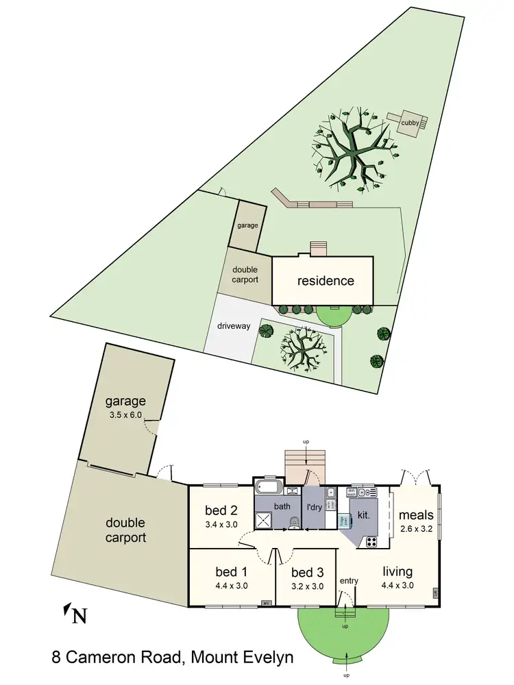 Floorplan of Homely house listing, 8 Cameron Road, Mount Evelyn VIC 3796