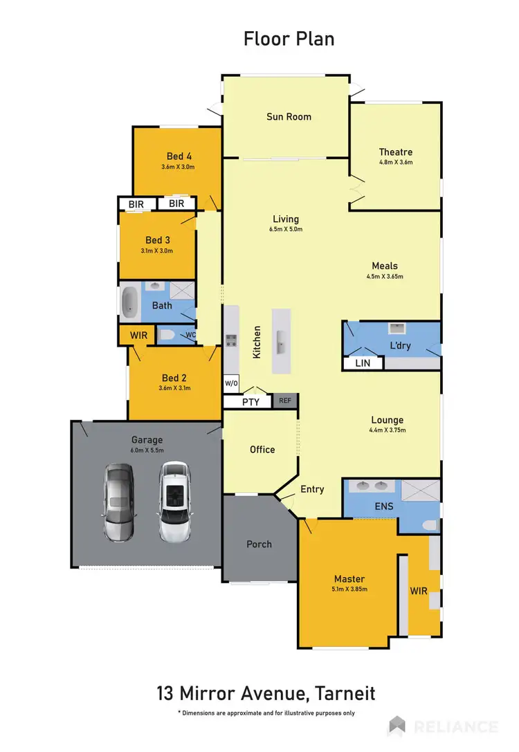 Floorplan of Homely house listing, 13 Mirror Avenue, Tarneit VIC 3029