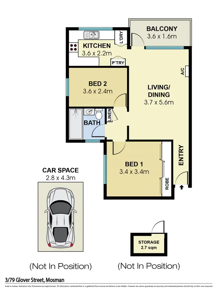 Floorplan of Homely apartment listing, 3/79 Glover Street, Mosman NSW 2088