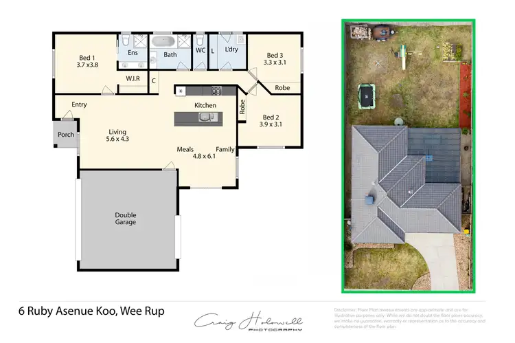 Floorplan of Homely house listing, 6 Ruby Avenue, Koo Wee Rup VIC 3981
