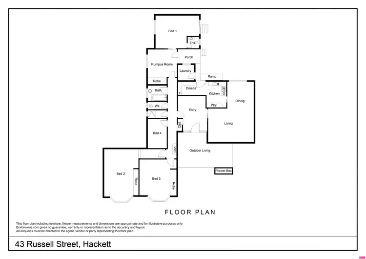 Floorplan of Homely house listing, 43 Russell Street, Hackett ACT 2602