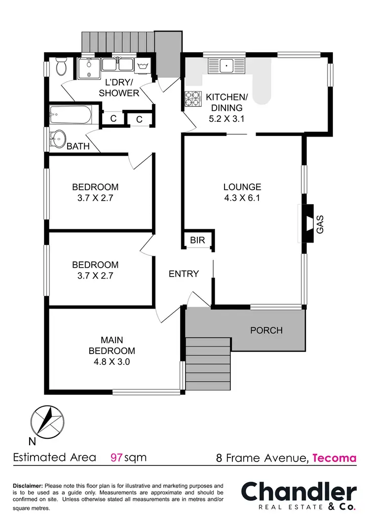 Floorplan of Homely house listing, 8 Frame Avenue, Tecoma VIC 3160