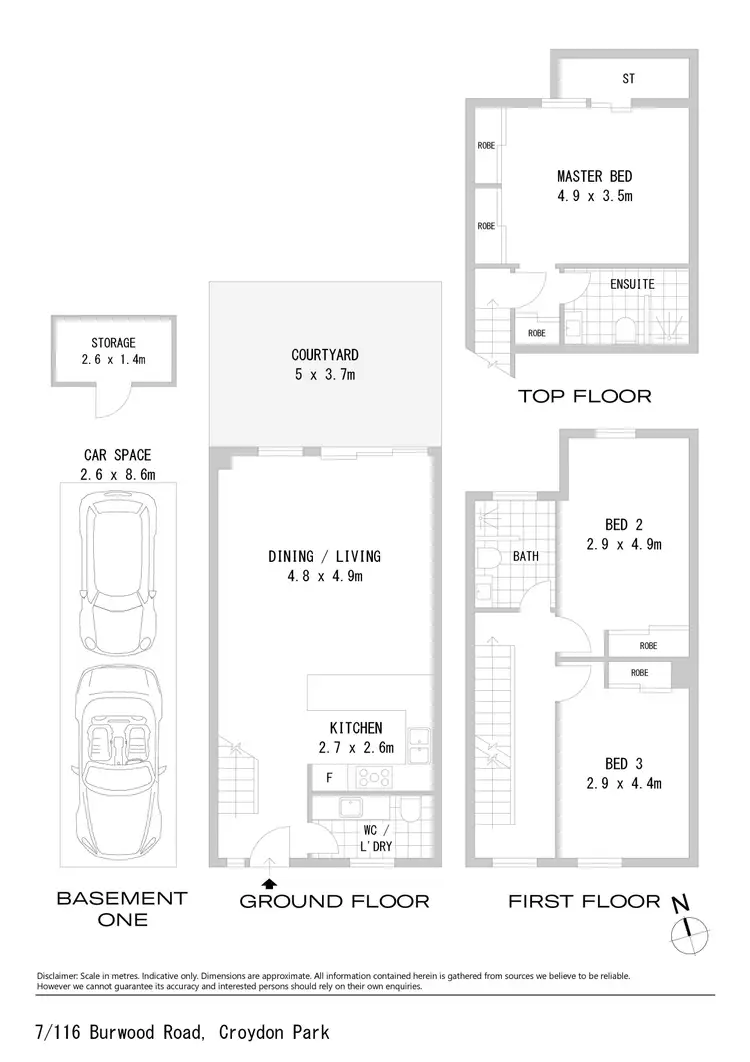Floorplan of Homely townhouse listing, 7/116-118 Burwood Road, Croydon Park NSW 2133
