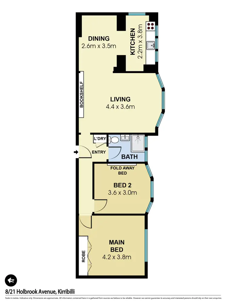 Floorplan of Homely apartment listing, 8/21 Holbrook Avenue, Kirribilli NSW 2061