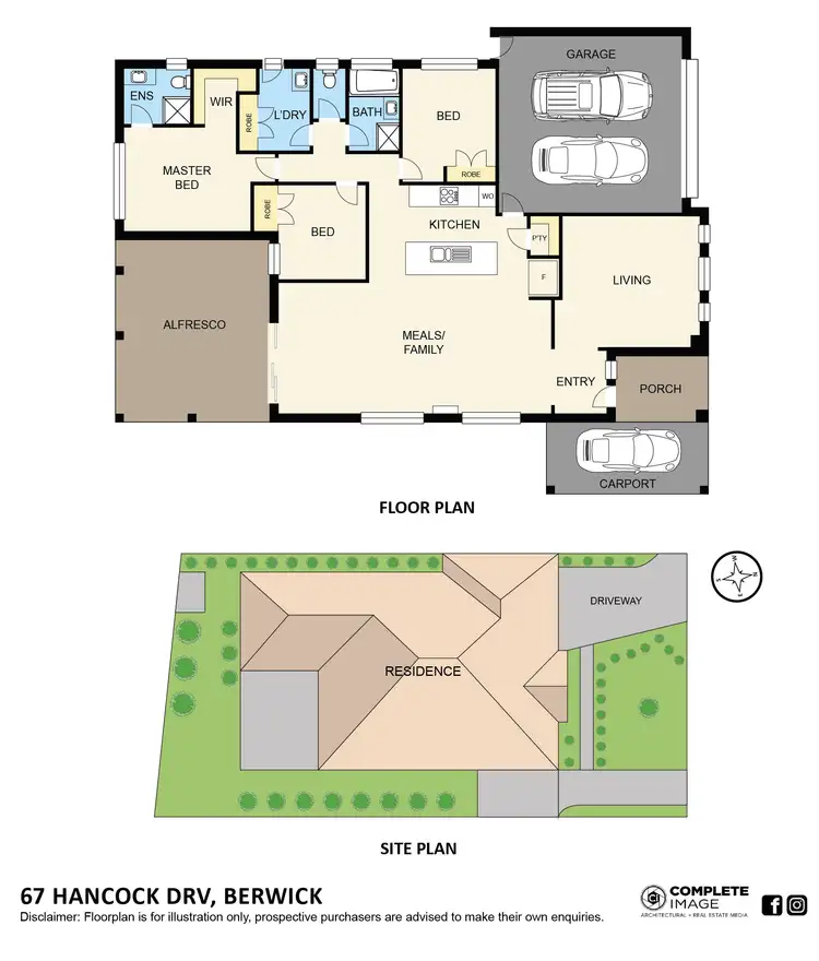 Floorplan of Homely house listing, 67 Hancock Drive, Berwick VIC 3806