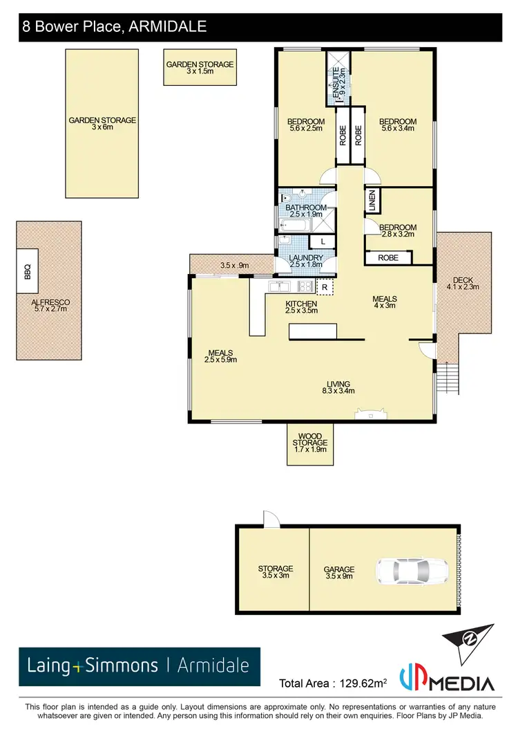 Floorplan of Homely house listing, 8 Bower Place, Armidale NSW 2350