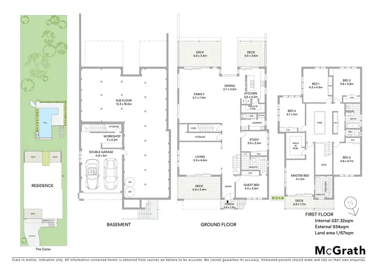 Floorplan of Homely house listing, 62 The Corso, Saratoga NSW 2251