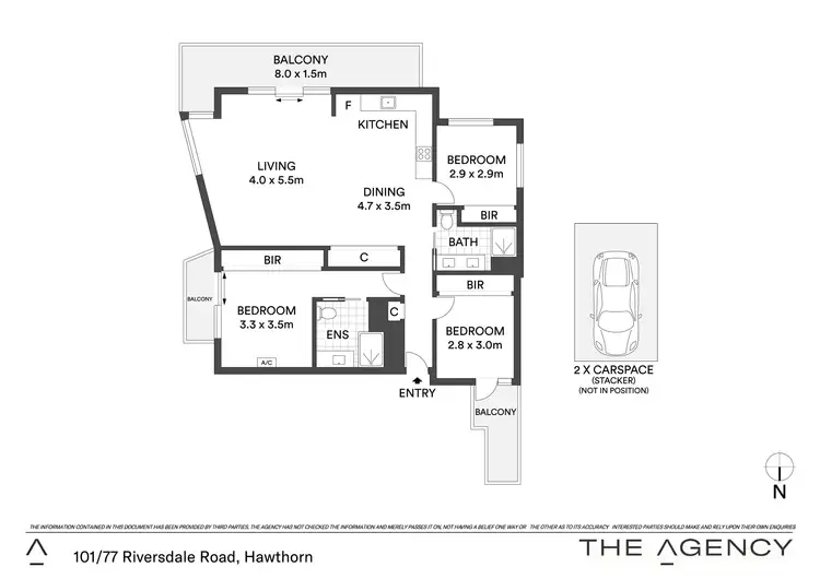 Floorplan of Homely apartment listing, 101/77 Riversdale Road, Hawthorn VIC 3122