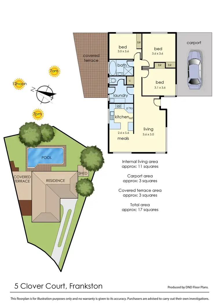 Floorplan of Homely house listing, 5 Clover Court, Frankston VIC 3199