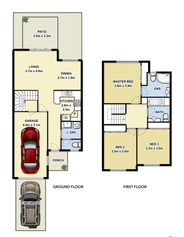Floorplan of Homely townhouse listing, 25/21 Michael Street, Wynnum West QLD 4178