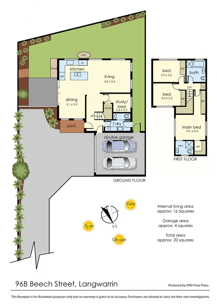 Floorplan of Homely townhouse listing, 96B Beech Street, Langwarrin VIC 3910
