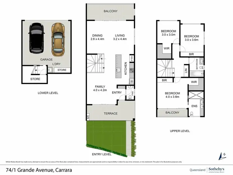 Floorplan of Homely townhouse listing, 74/1 Grande Avenue, Carrara QLD 4211