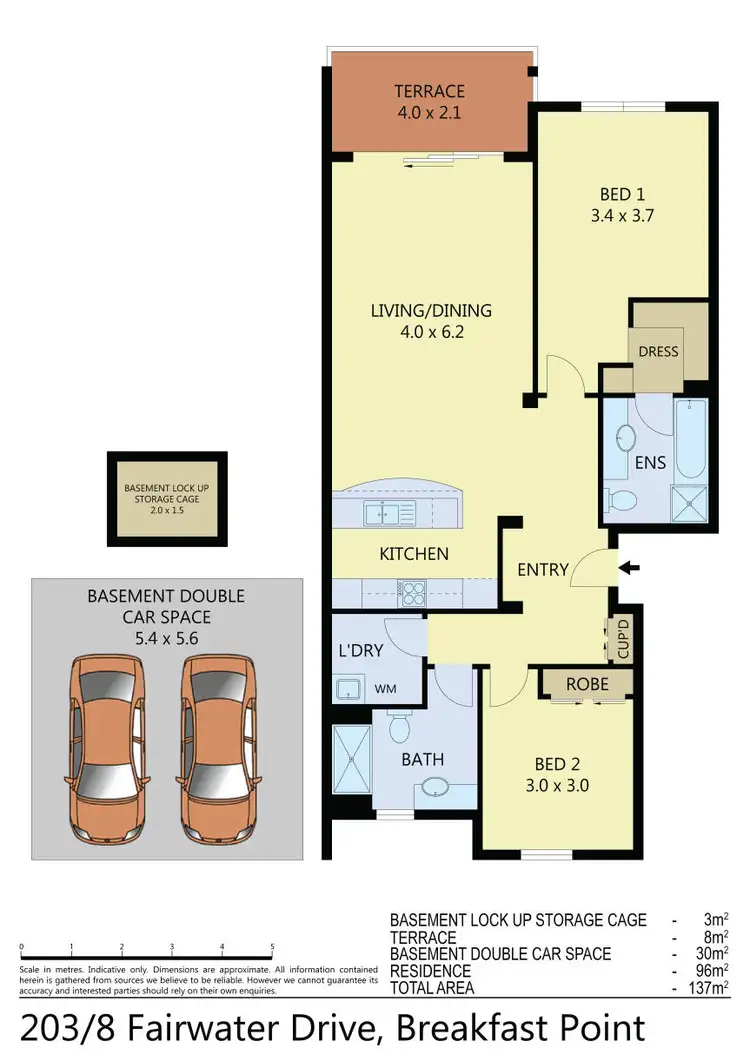 Floorplan of Homely apartment listing, 203/8 Fairwater Close, Breakfast Point NSW 2137