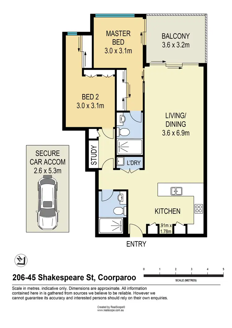 Floorplan of Homely apartment listing, 206/45 Shakespeare Street, Coorparoo QLD 4151
